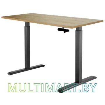 Стол для работы стоя ErgoSmart Manual Desk 1360x800x36 мм (дуб натуральный/черный)